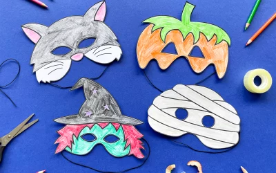 Make a spooky cutout mask for Halloween